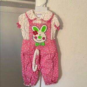 Charming Pink Bunny Romper for Kids